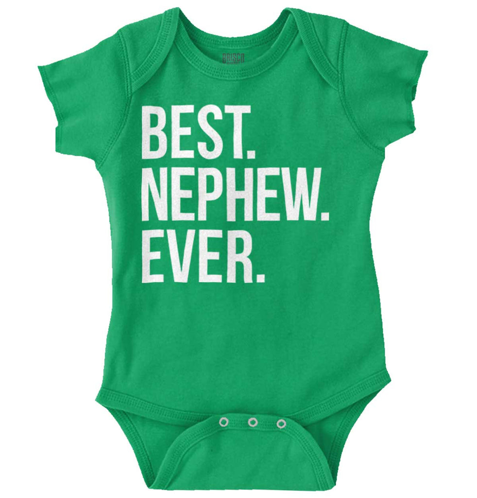 Best Nephew Ever Romper Bodysuit-Direct To Garment Print-Brisco Baby