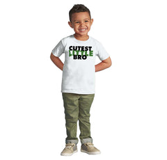 Cutest Little Bro Infant Toddler T Shirt-Direct To Garment Print-Brisco Baby