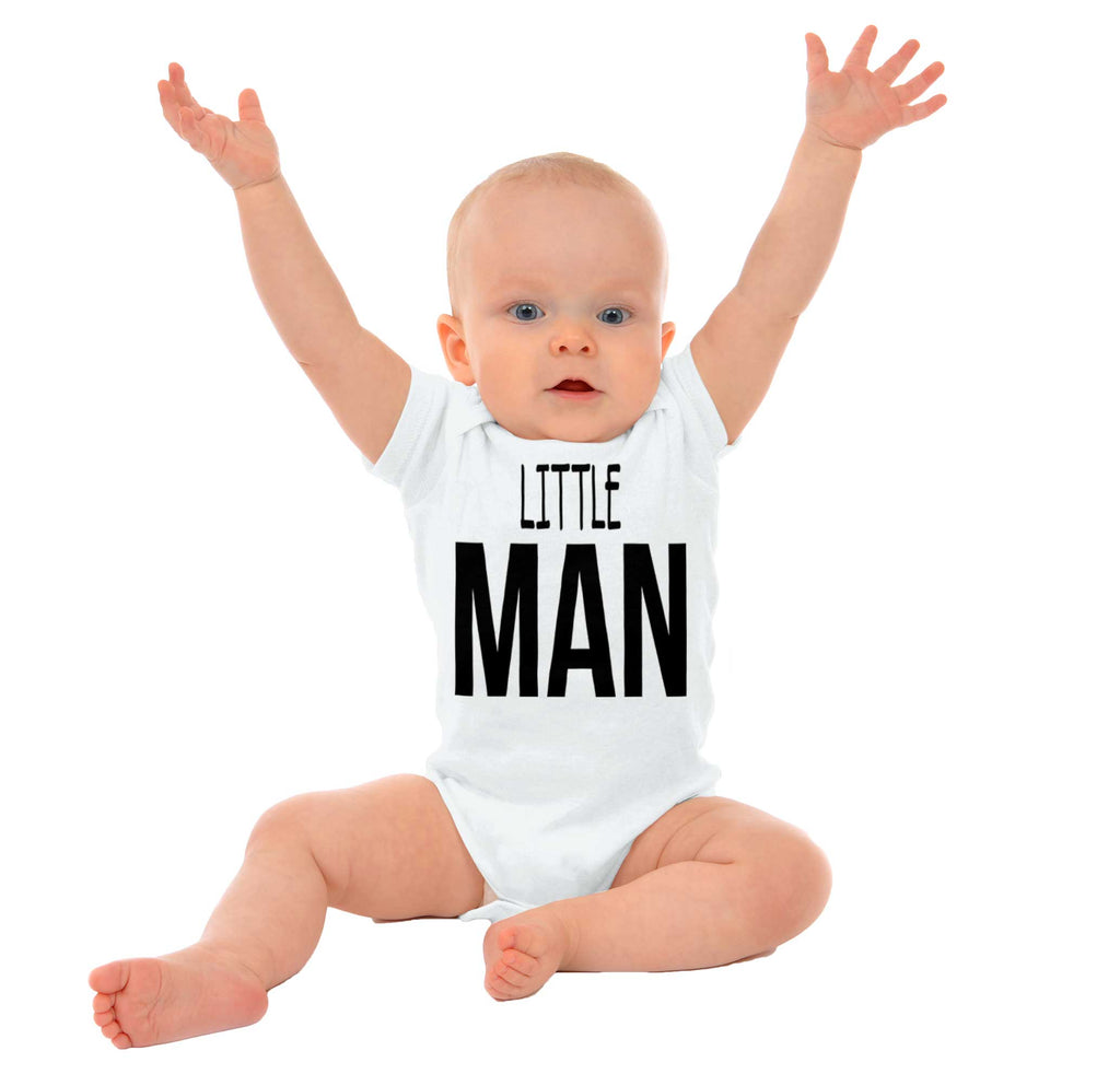 Little Man Romper Bodysuit-Direct To Garment Print-Brisco Baby