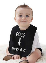 Poop There It Is Infant Baby Bib-Direct To Garment Print-Brisco Baby