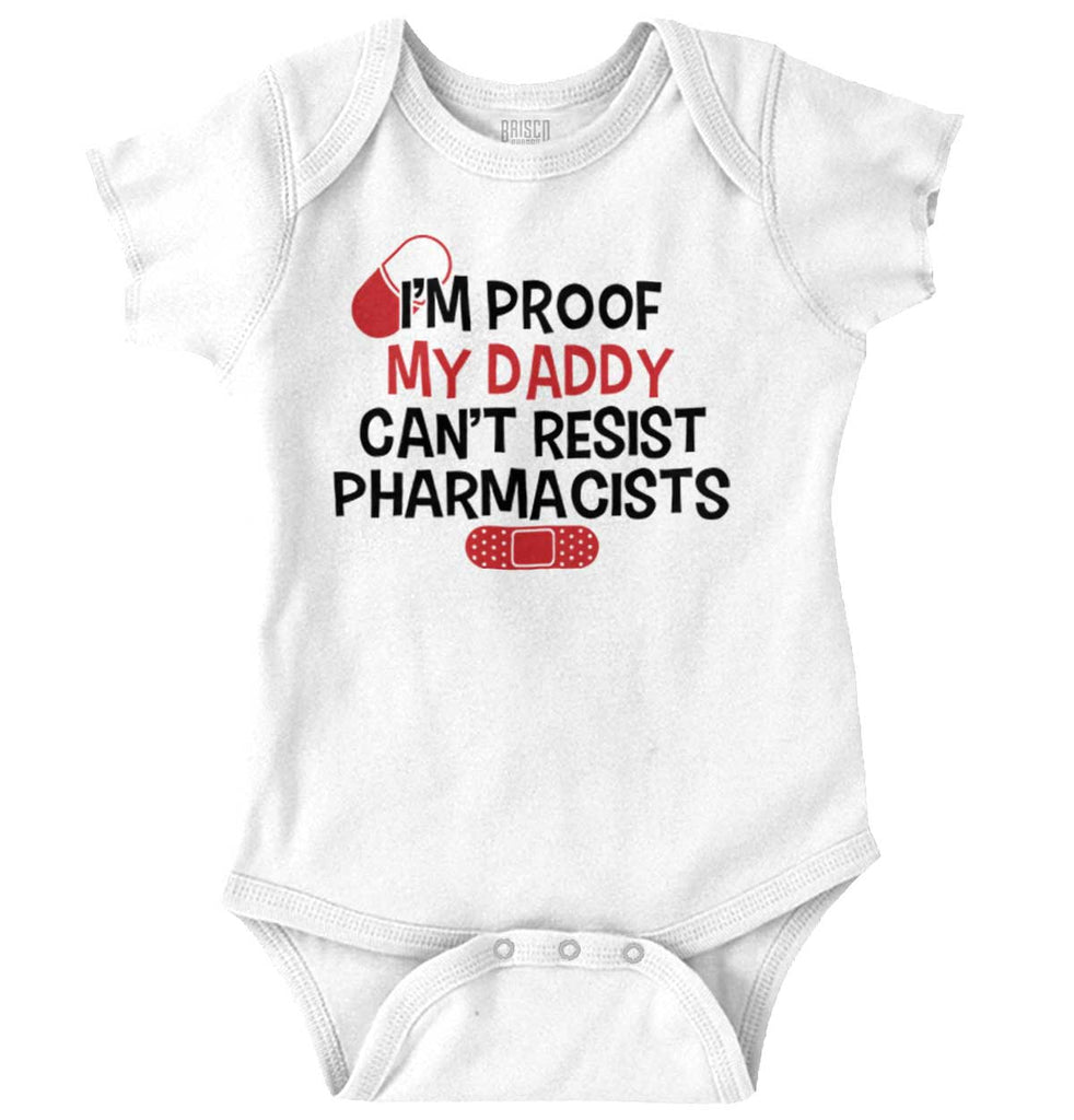 Cant Resist Pharmacists Romper Bodysuit-Direct To Garment Print-Brisco Baby