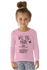 Marry My Daddy Solid Baby Pajama Top-Direct To Garment Print-Brisco Baby