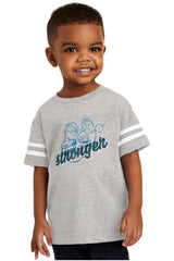 Get Stronger Toddler Football Jersey Tee-Direct To Garment Print-Brisco Baby
