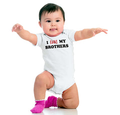 Love My Brothers Romper Bodysuit-Direct To Garment Print-Brisco Baby