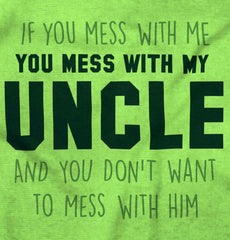 Mess With My Uncle Romper Bodysuit-Direct To Garment Print-Brisco Baby