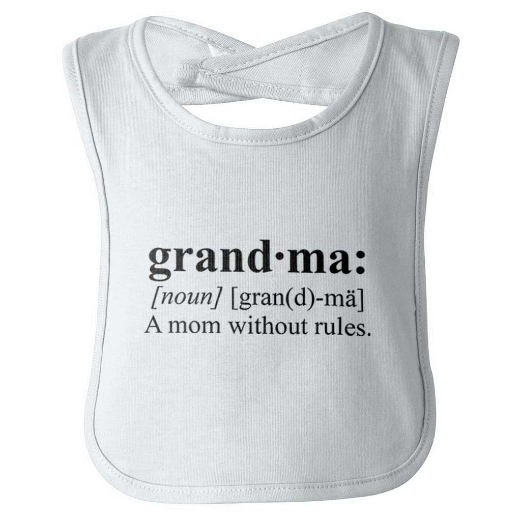 Grandma Definition Infant Baby Bib-Direct To Garment Print-Brisco Baby