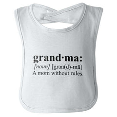 Grandma Definition Infant Baby Bib-Direct To Garment Print-Brisco Baby