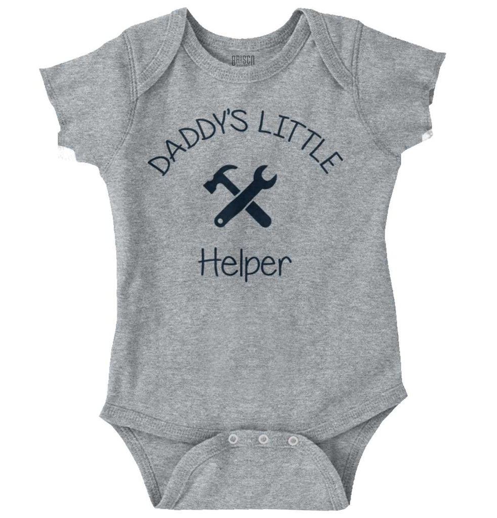 Daddy's Little Helpe Romper Bodysuit-Direct To Garment Print-Brisco Baby
