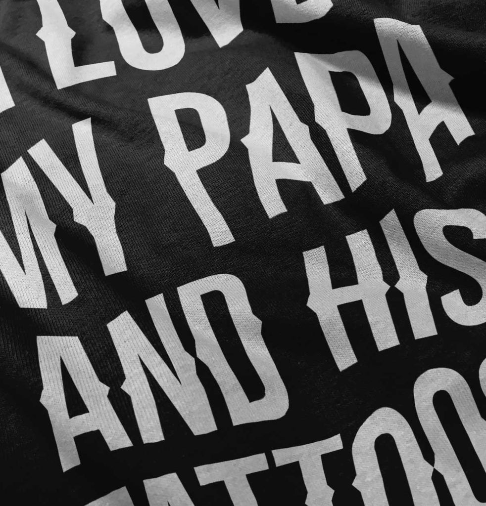 I Love Papa And Tattoos Infant Baby Bib-Direct To Garment Print-Brisco Baby