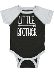 Little Brother Raglan Romper Bodysuit-Direct To Garment Print-Brisco Baby