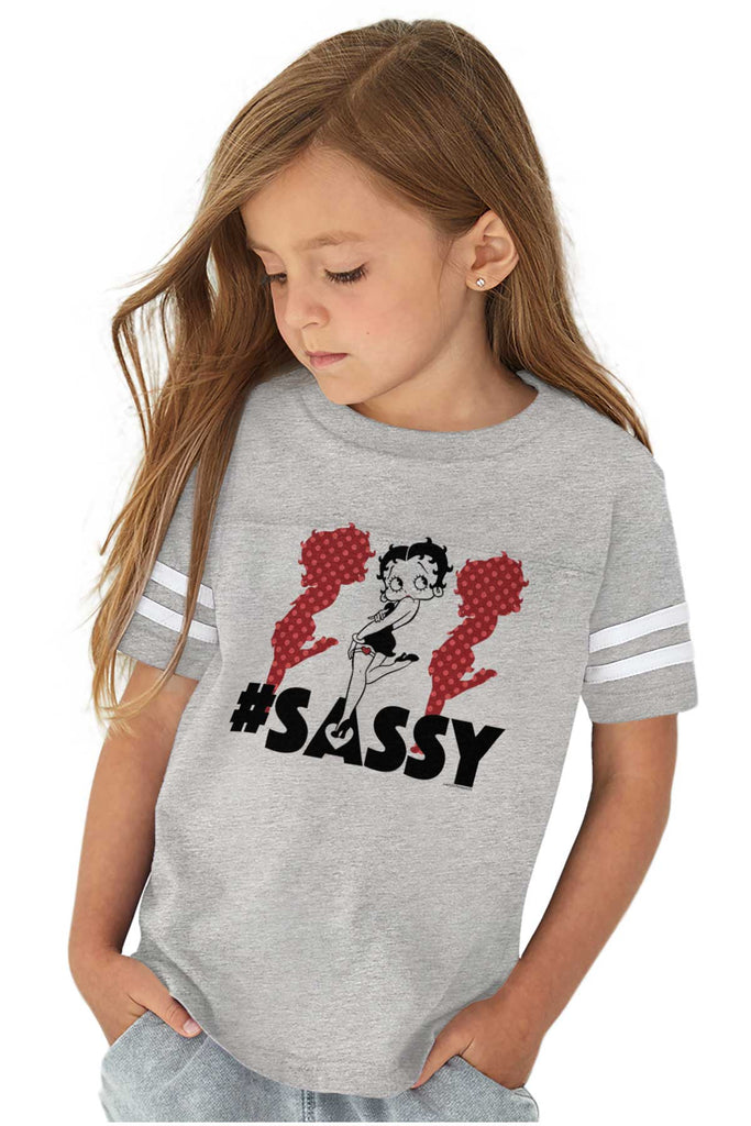 Sassy Toddler Football Jersey Tee-Direct To Garment Print-Brisco Baby