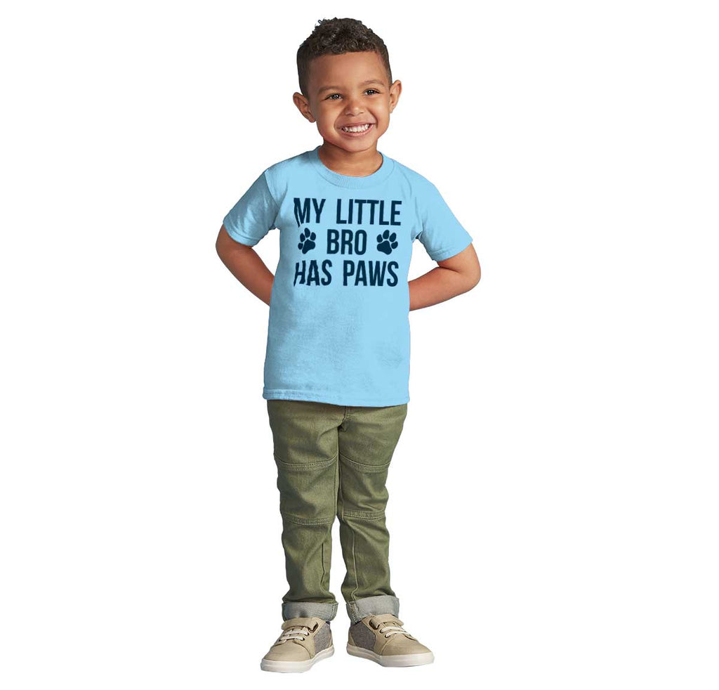 My Little Bro Has Paws Infant Toddler T Shirt-Direct To Garment Print-Brisco Baby