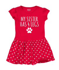 Sister has 4 legs Baby Polka Dot Skirt Dress-Direct To Garment Print-Brisco Baby
