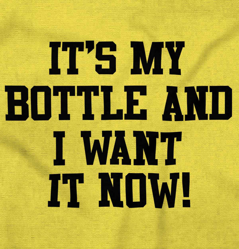 I Want It Now Romper Bodysuit-Direct To Garment Print-Brisco Baby