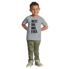 Best Big Bro Ever Infant Toddler T Shirt-Direct To Garment Print-Brisco Baby