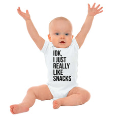 Really Like Snacks Romper Bodysuit-Direct To Garment Print-Brisco Baby
