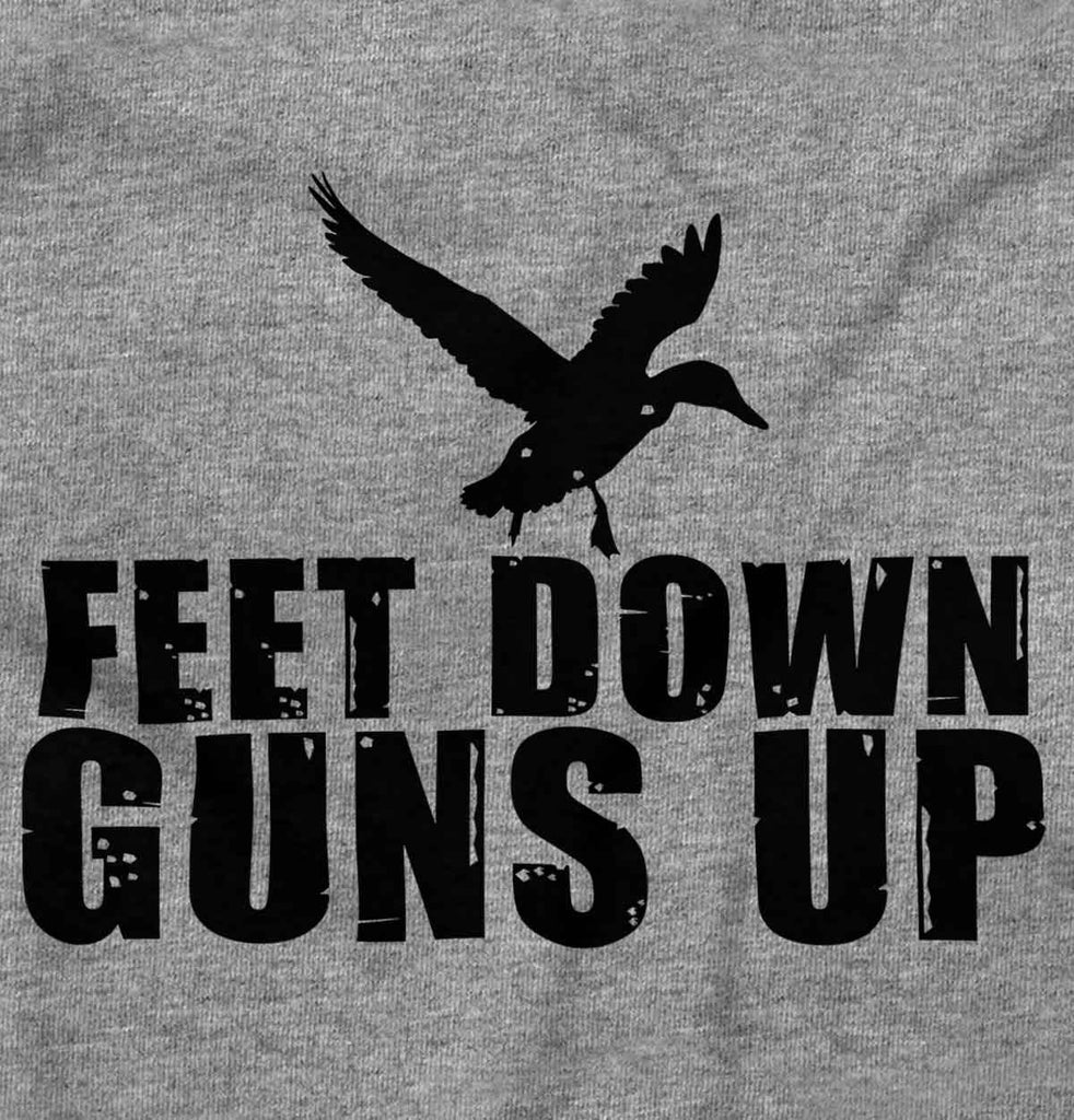 Feet Down Guns Up Duck Romper Bodysuit-Direct To Garment Print-Brisco Baby