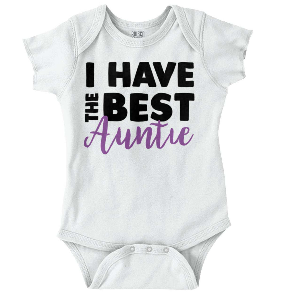 Have Best Auntie Romper Bodysuit-Direct To Garment Print-Brisco Baby