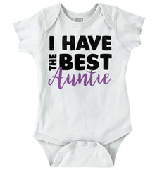 Have Best Auntie Romper Bodysuit-Direct To Garment Print-Brisco Baby