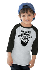Dad's Beard Toddler Baseball-Direct To Garment Print-Brisco Baby
