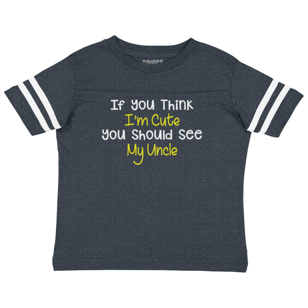See My Uncle Toddler Football Jersey Tee-Direct To Garment Print-Brisco Baby