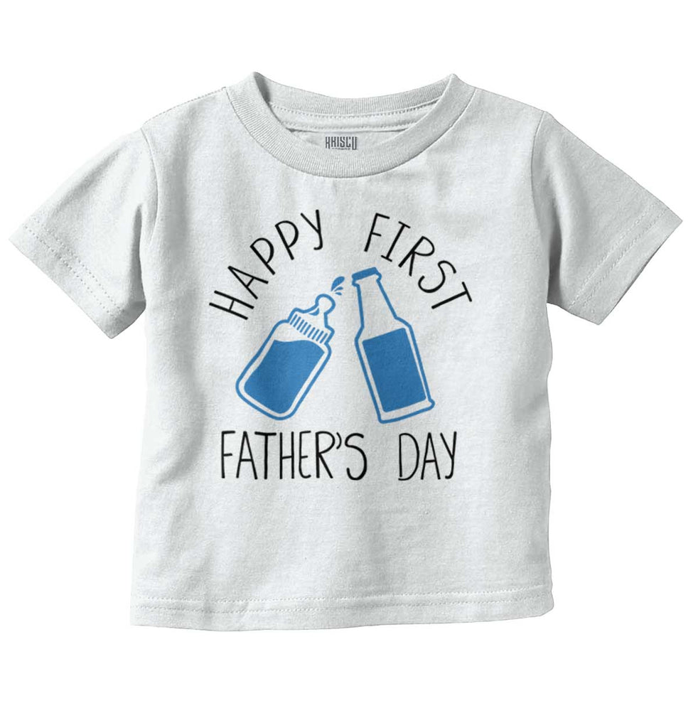 First Father's Day Infant Toddler T Shirt-Direct To Garment Print-Brisco Baby