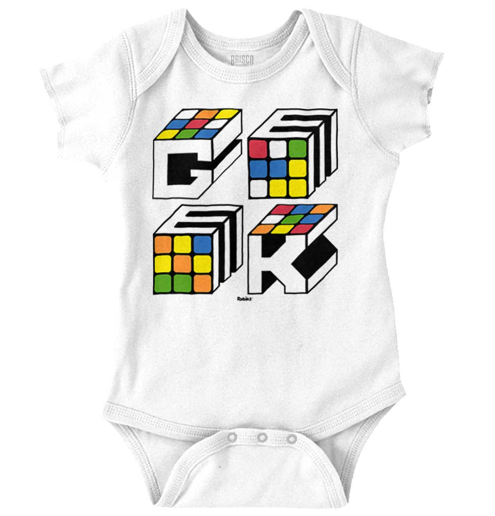 Geek Cube Romper Bodysuit-Direct To Garment Print-Brisco Baby