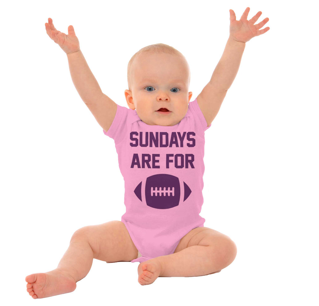 Sundays for Football Romper Bodysuit-Direct To Garment Print-Brisco Baby