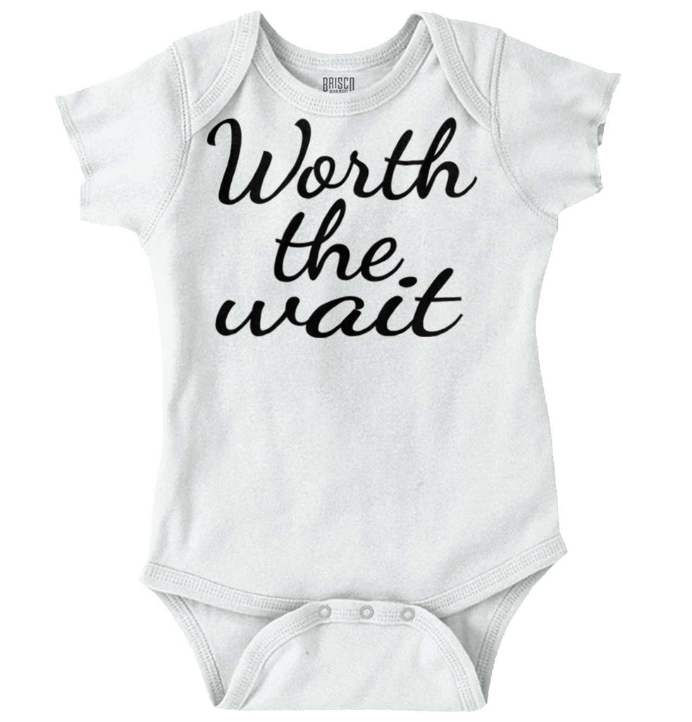 Worth The Wait Romper Bodysuit-Direct To Garment Print-Brisco Baby