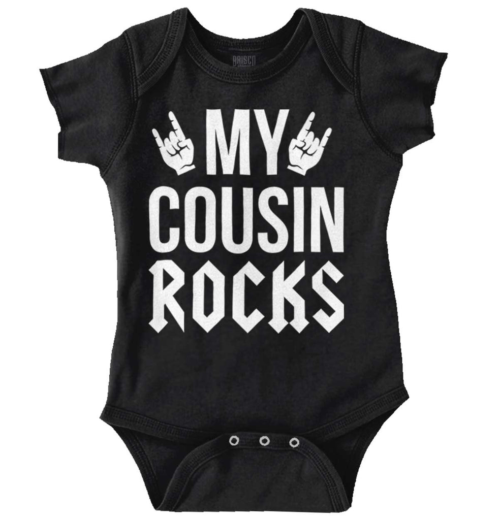 My Cousin Rocks Romper Bodysuit-Direct To Garment Print-Brisco Baby
