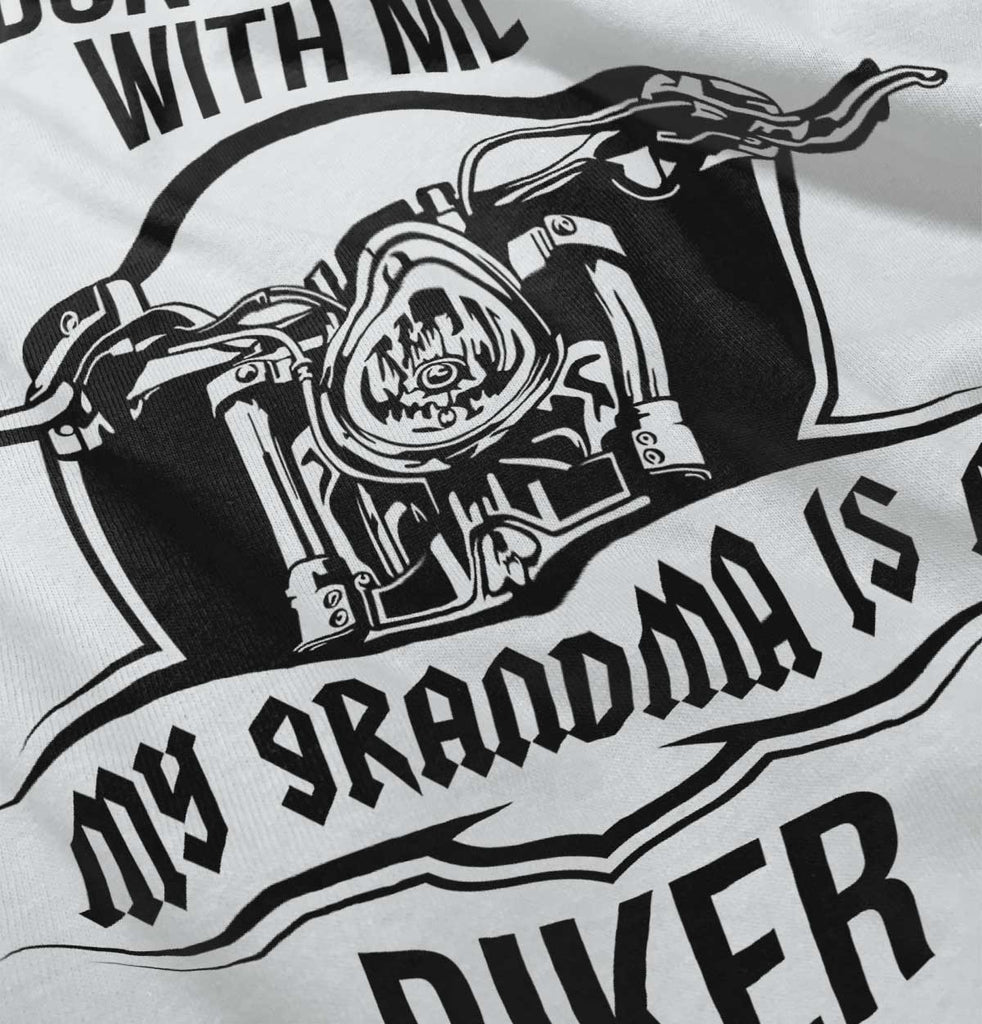 Biker Grandma Romper Bodysuit-Direct To Garment Print-Brisco Baby