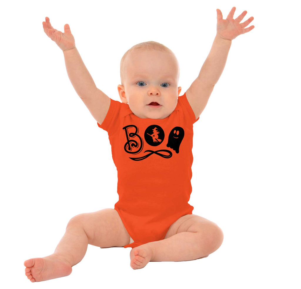 Boo Ghost Romper Bodysuit-Direct To Garment Print-Brisco Baby