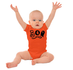 Boo Ghost Romper Bodysuit-Direct To Garment Print-Brisco Baby