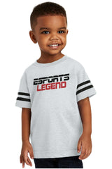 Sports Legend Professional Gamer Toddler Football Jersey Tee-Direct To Garment Print-Brisco Baby