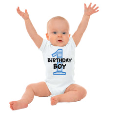 Birthday Boy Romper Bodysuit-Direct To Garment Print-Brisco Baby