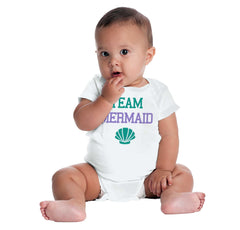 Team Mermaid Romper Bodysuit-Direct To Garment Print-Brisco Baby