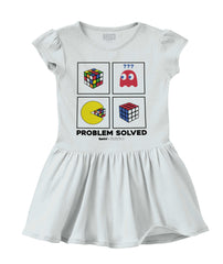 Problem Solved Solid Baby Infant Dress-Direct To Garment Print-Brisco Baby