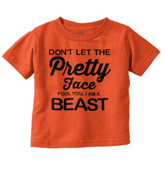 Pretty Face Infant Toddler T Shirt-Direct To Garment Print-Brisco Baby
