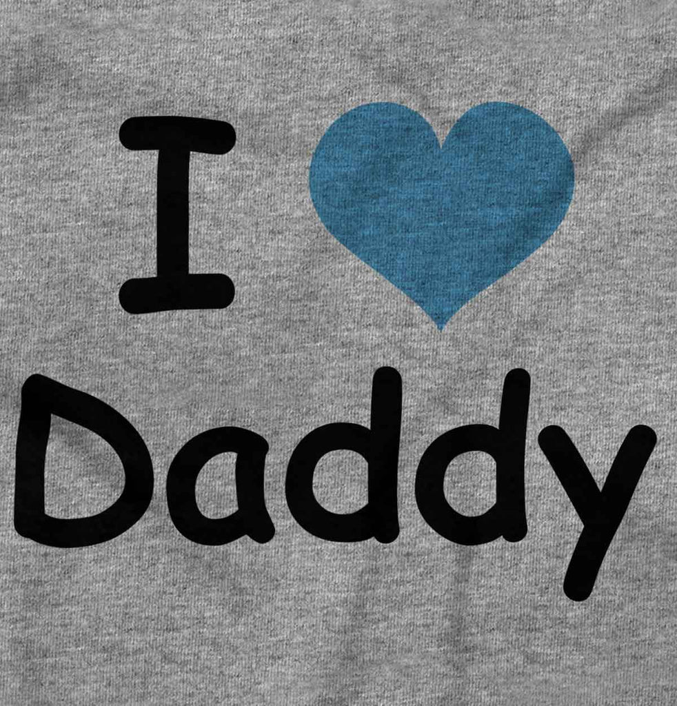 I Heart Daddy Toddler Football Jersey Tee-Direct To Garment Print-Brisco Baby