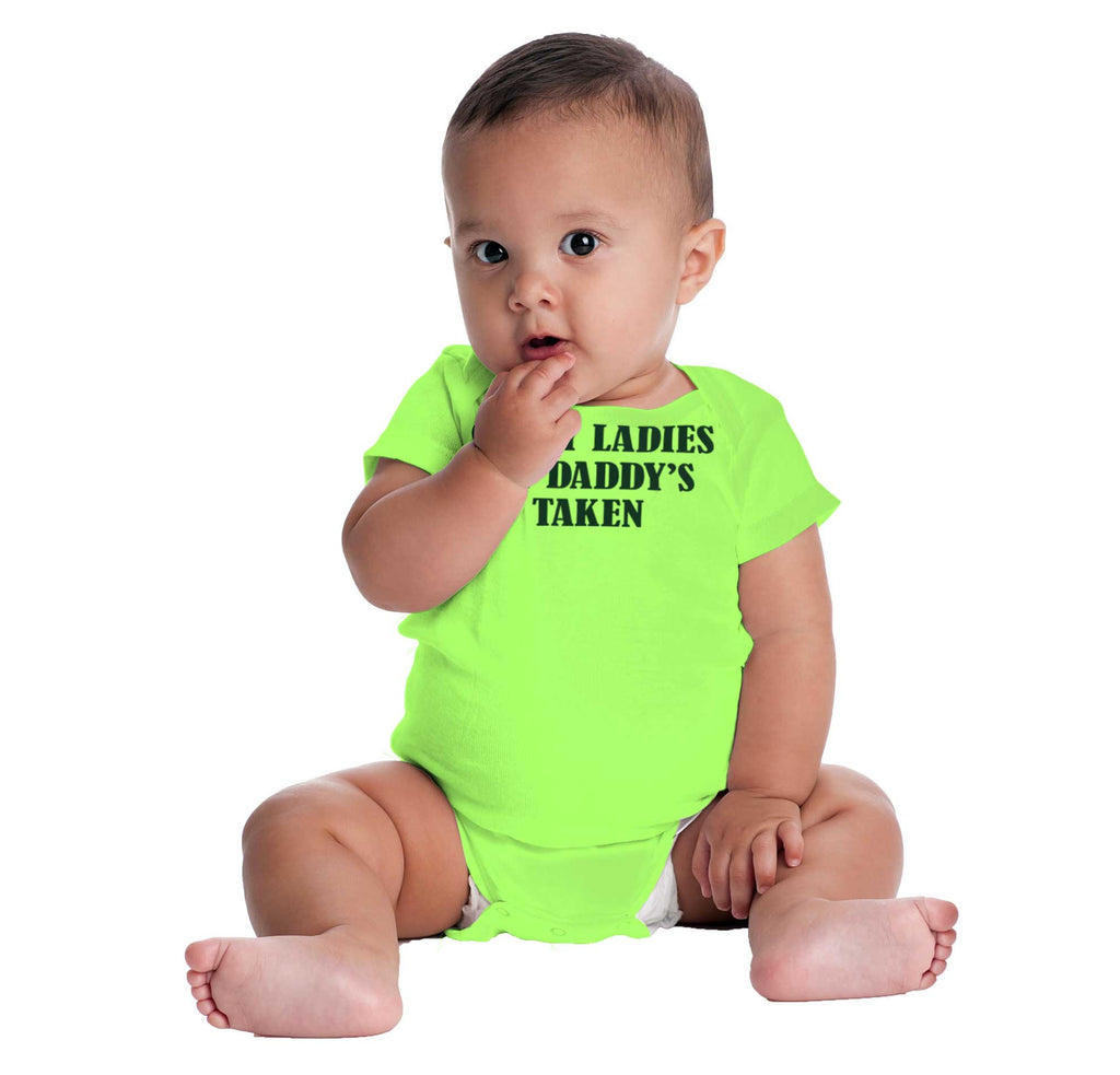 Daddy's Taken Romper Bodysuit-Direct To Garment Print-Brisco Baby