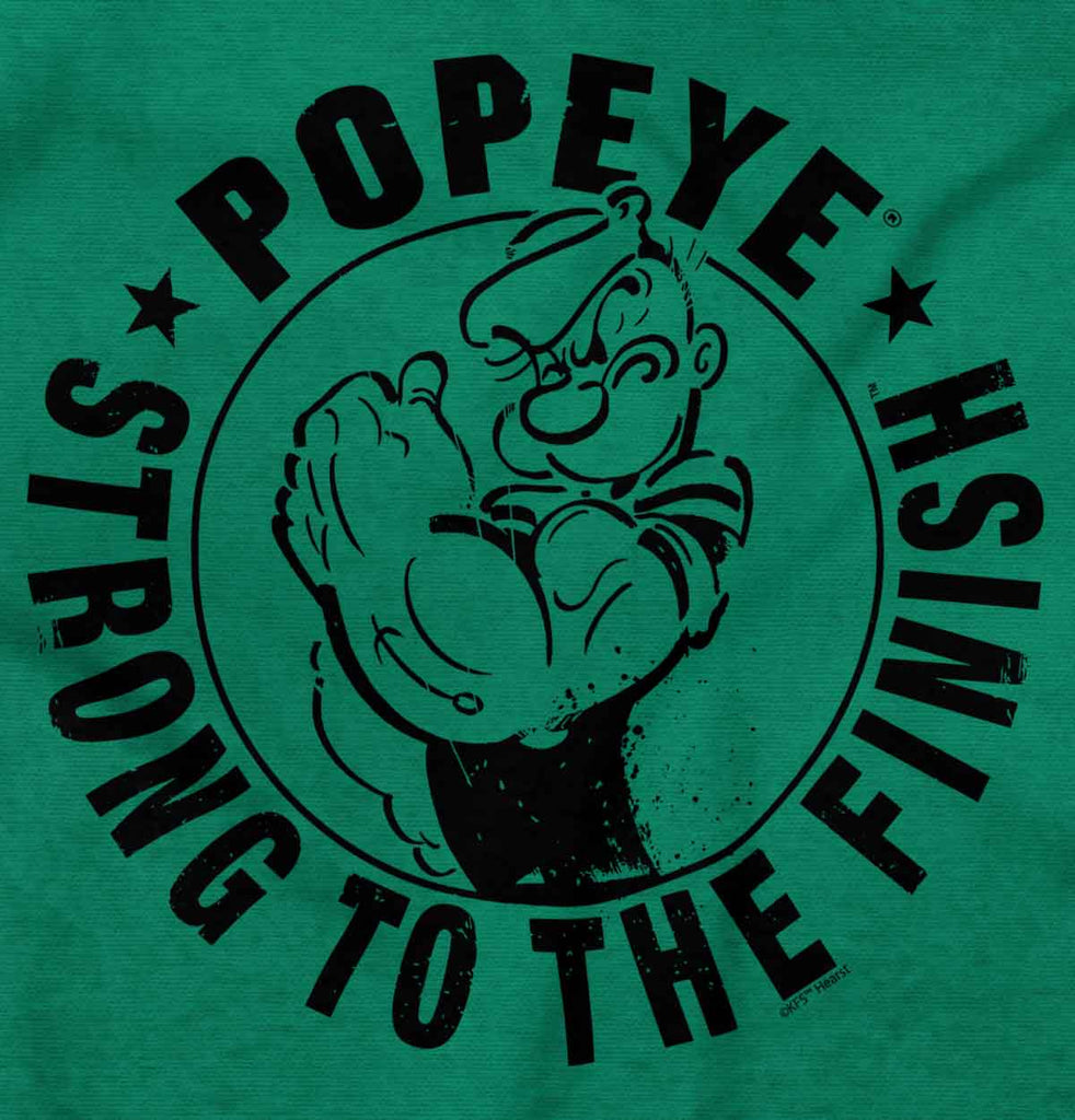 Popeye To The Finish Toddler Pullover Hoodie-Direct To Garment Print-Brisco Baby