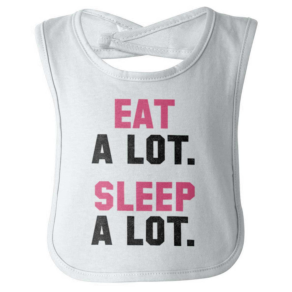 Sleep A Lot Infant Baby Bib-Direct To Garment Print-Brisco Baby
