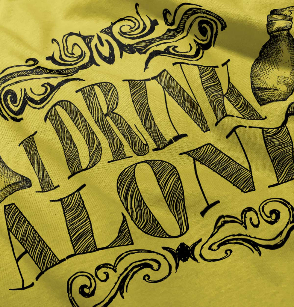 I Drink Alone Romper Bodysuit-Direct To Garment Print-Brisco Baby