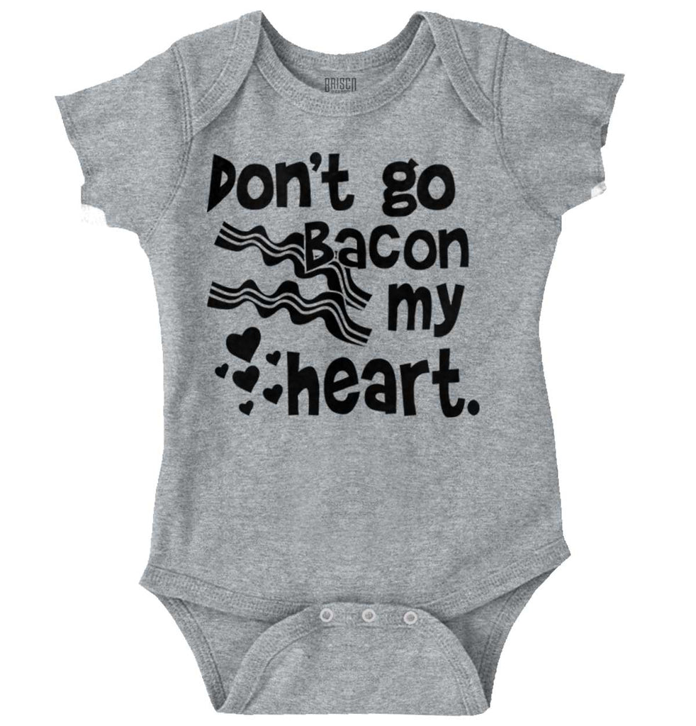 Don't Bacon my Heart Romper Bodysuit-Direct To Garment Print-Brisco Baby