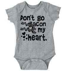 Don't Bacon my Heart Romper Bodysuit-Direct To Garment Print-Brisco Baby
