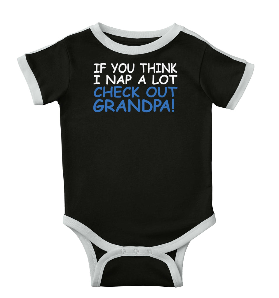 Check Out Grandpa Ringer Romper Bodysuit-Direct To Garment Print-Brisco Baby