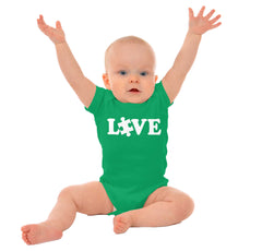 Love Autism Romper Bodysuit-Direct To Garment Print-Brisco Baby