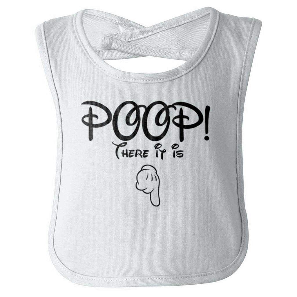 Poop There It Is Infant Baby Bib-Direct To Garment Print-Brisco Baby