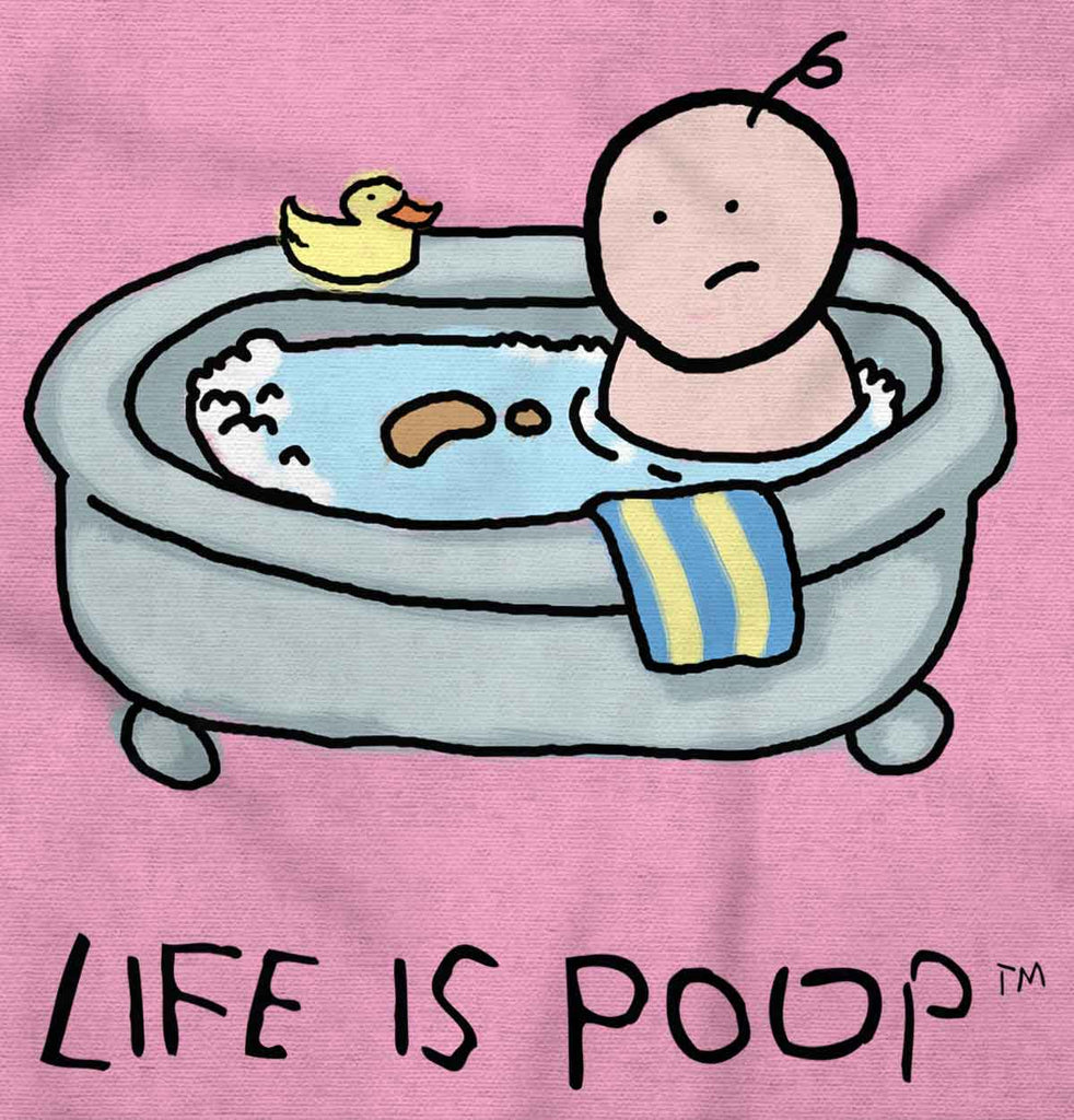 Poop in Bath Infant Toddler T Shirt-Direct To Garment Print-Brisco Baby