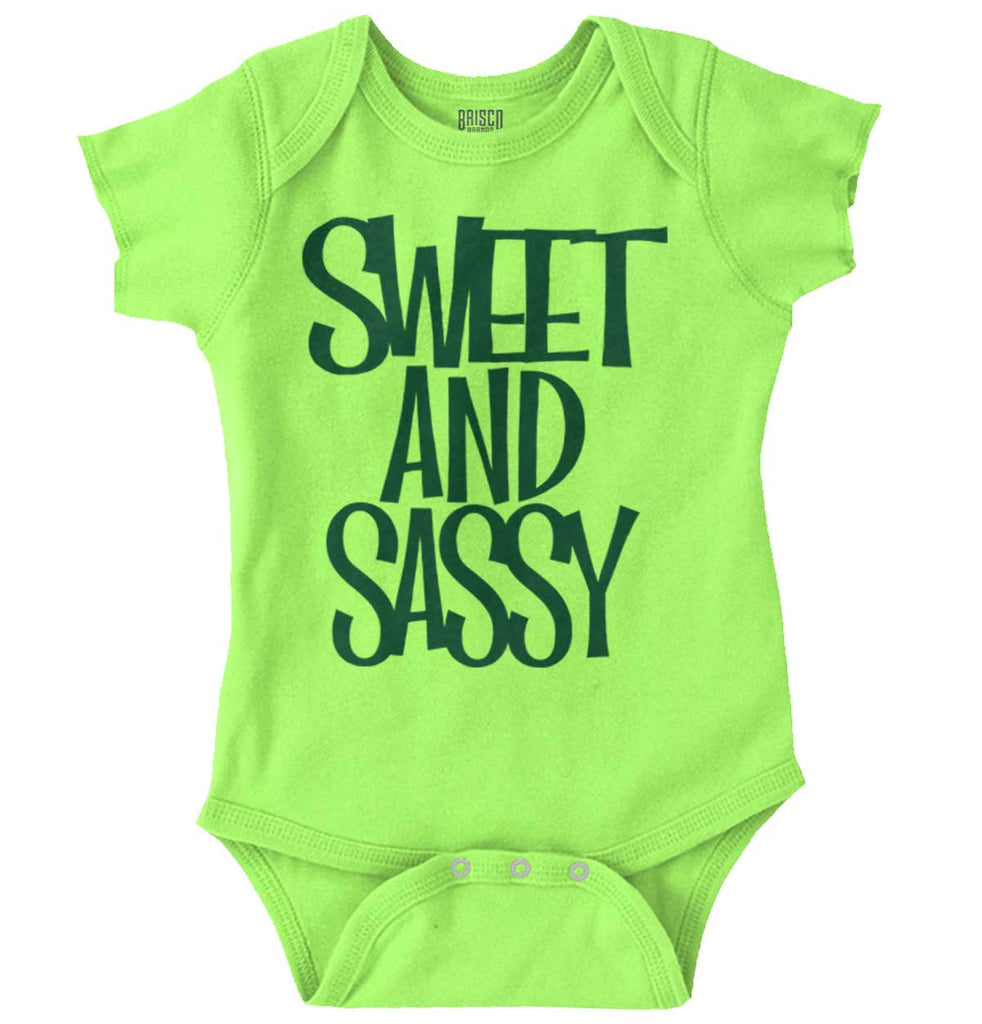 Sweet and Sassy Romper Bodysuit-Direct To Garment Print-Brisco Baby